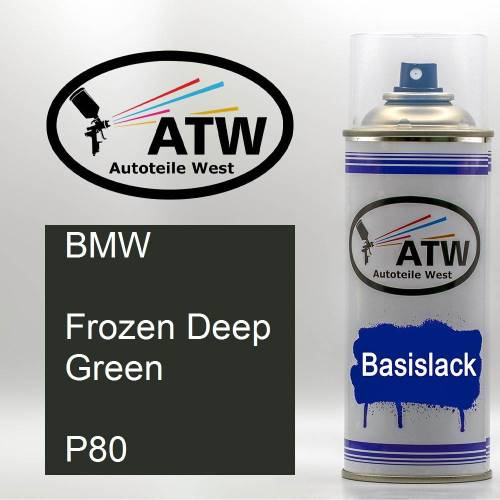 BMW, Frozen Deep Green, P80: 400ml Sprühdose, von ATW Autoteile West.